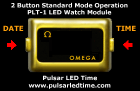 Two Button Standard Mode Operation, PLT-1 LED Watch Module