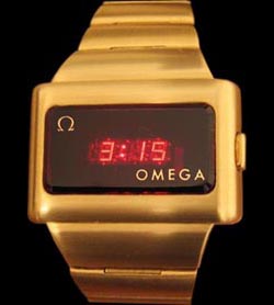 A Solid Gold Omega Time Computer TC1 Watch